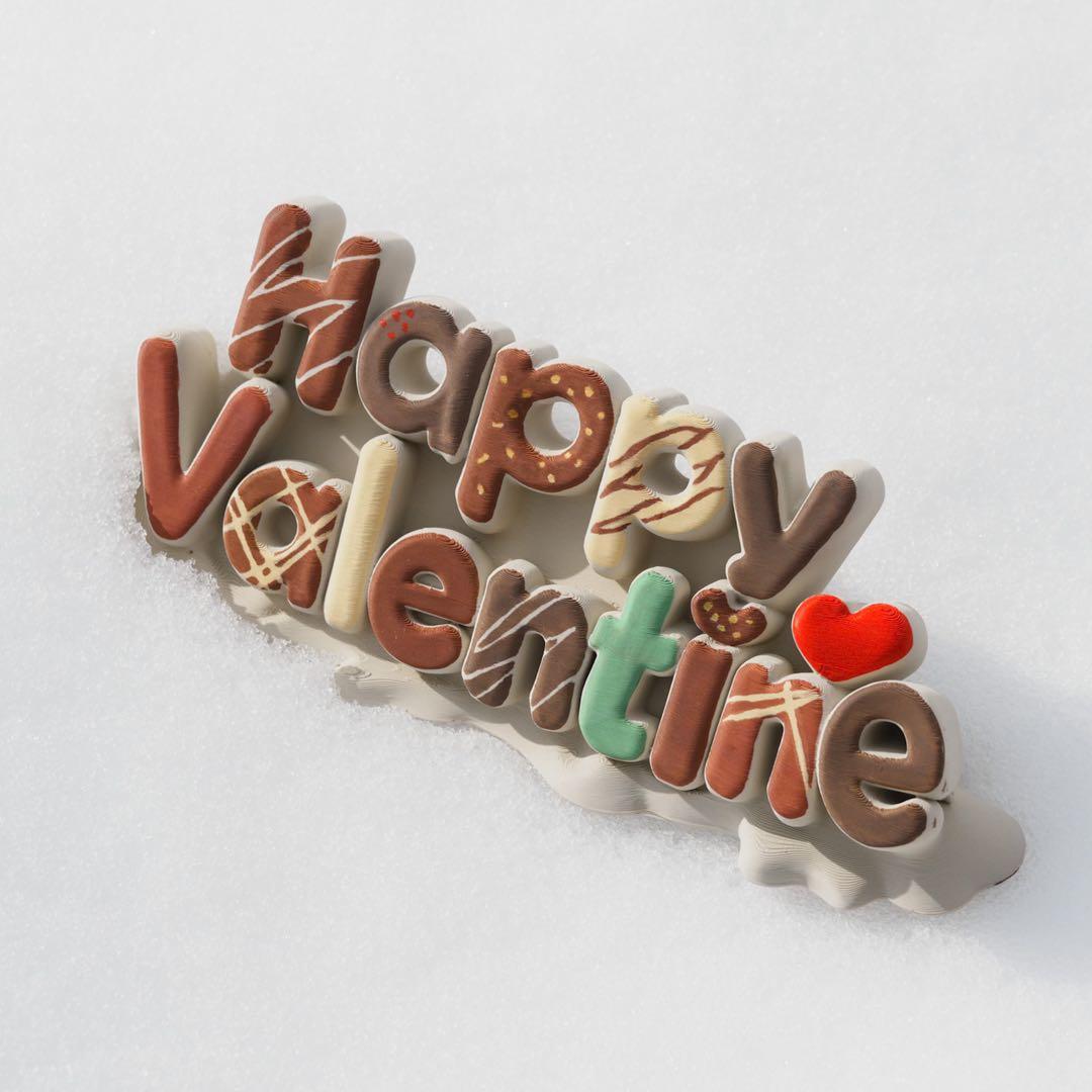 【チョコレート　柄】バレンタイン　オブジェ　装飾