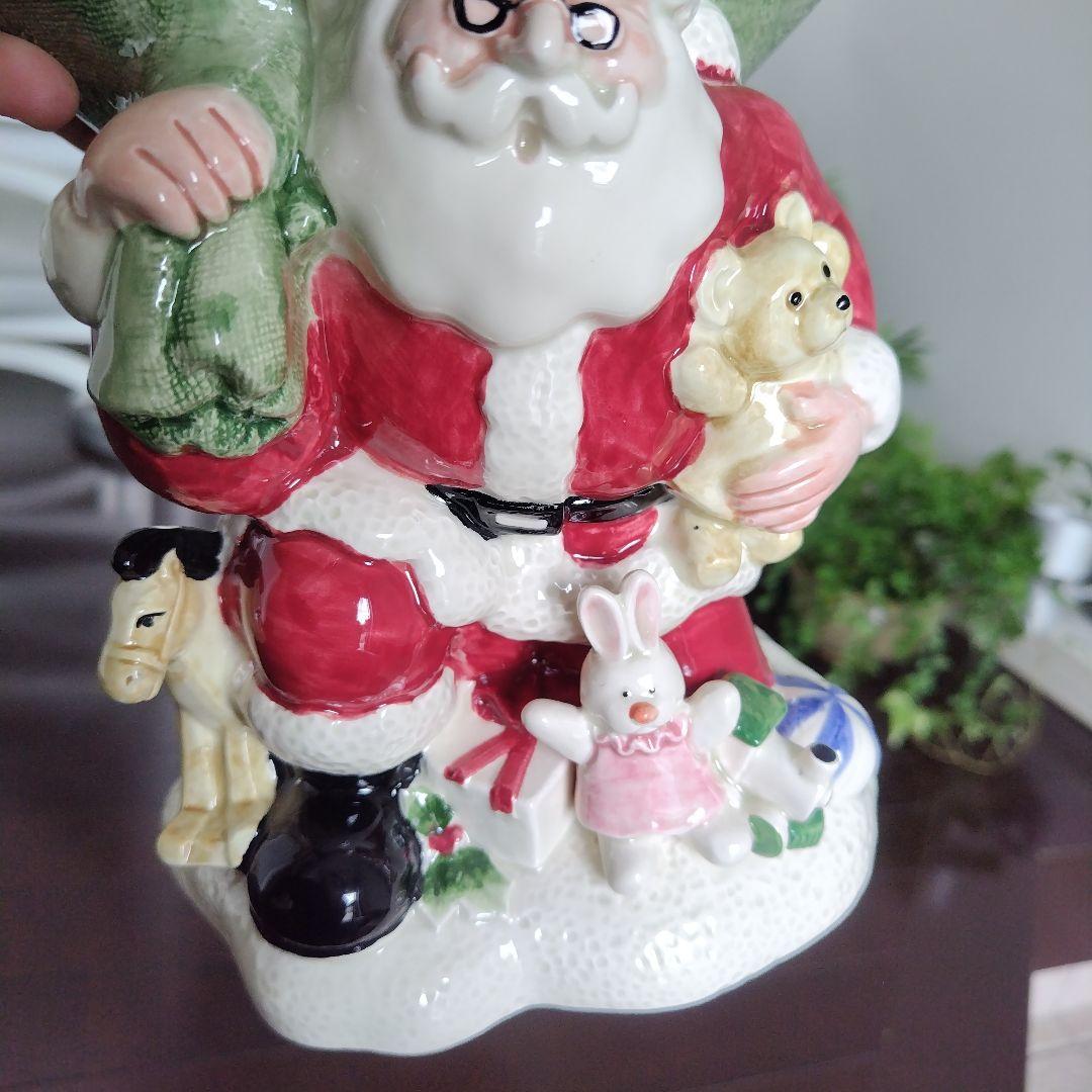 美品です！レア 海外アンティーク 陶器 サンタクロース コンポート皿 レトロ