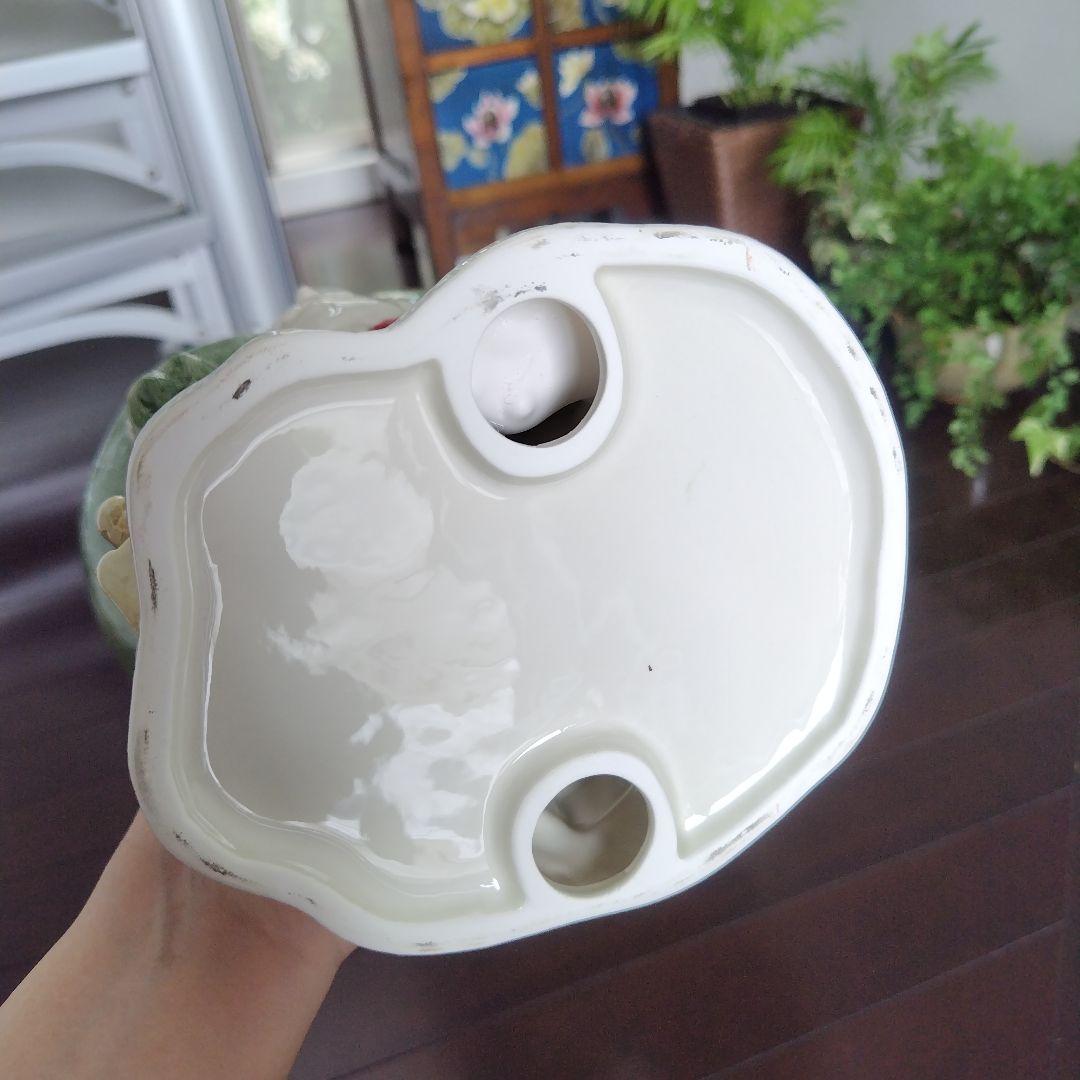 美品です！レア 海外アンティーク 陶器 サンタクロース コンポート皿 レトロ