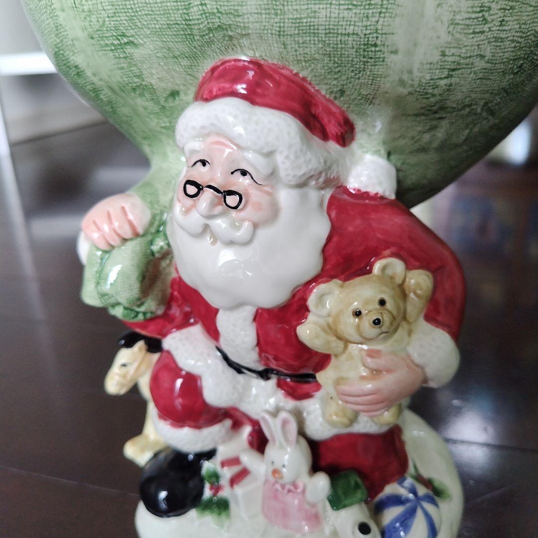 美品です！レア 海外アンティーク 陶器 サンタクロース コンポート皿 レトロ