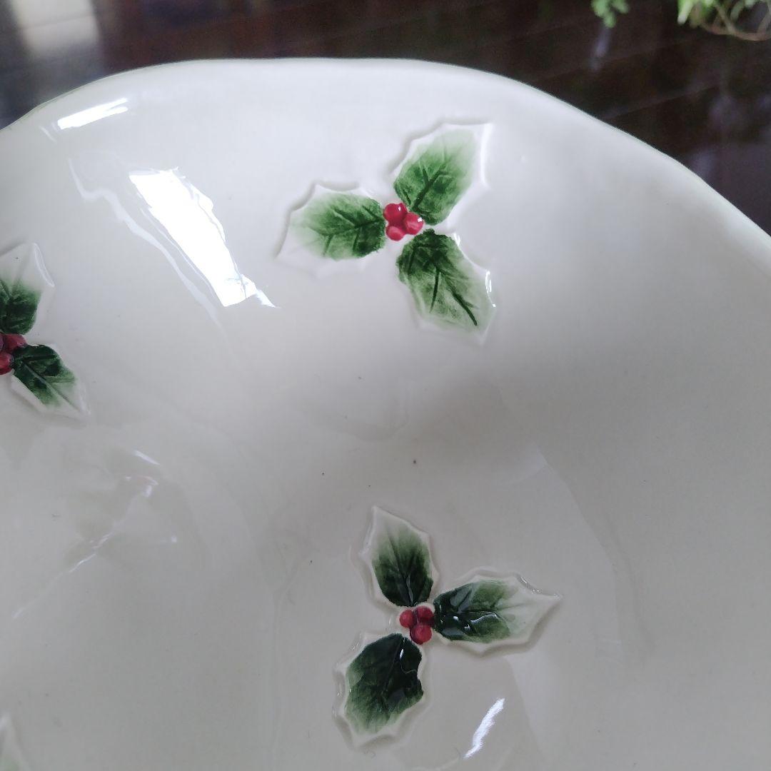 美品です！レア 海外アンティーク 陶器 サンタクロース コンポート皿 レトロ