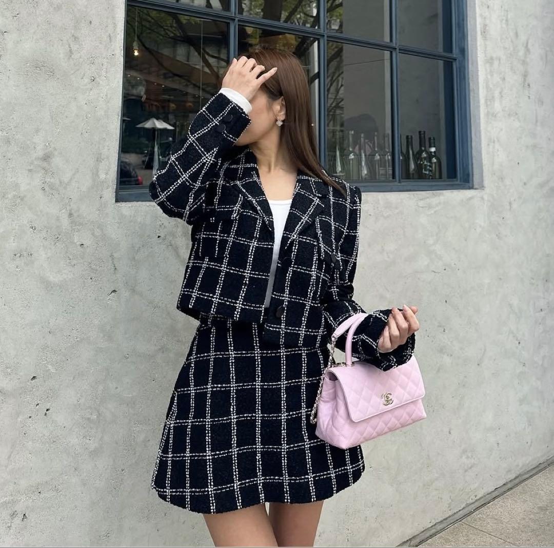 みゆ【新品】sheller シェリエ　ツイード　スカート　キュロット