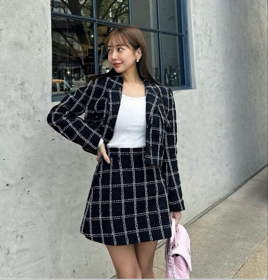 みゆ【新品】sheller シェリエ　ツイード　スカート　キュロット