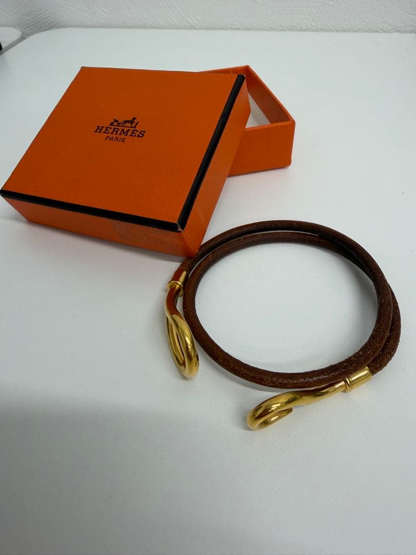 HERMES ブラウンレザー　ジャンボブレス