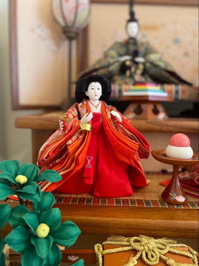 久宝堂　雛人形　3段　木目　段飾り　ひな人形　松屋町