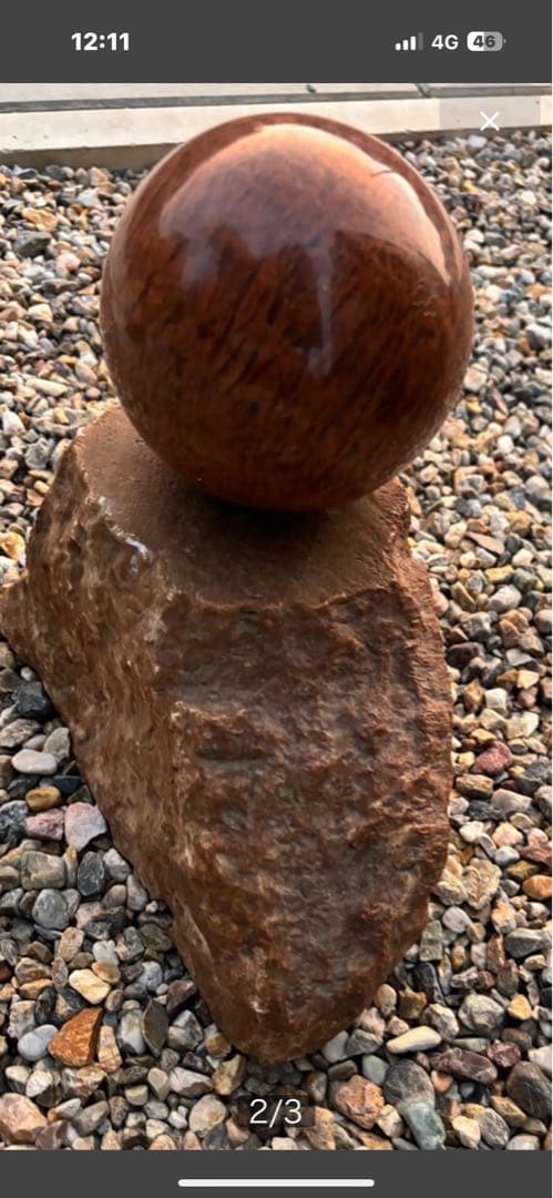 佐渡赤玉石 天然石 オブジェ 製装飾球体 激安