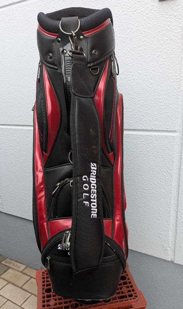 ルーニーボーイBRIDGESTONE GOLF キャディバッグ 黒赤