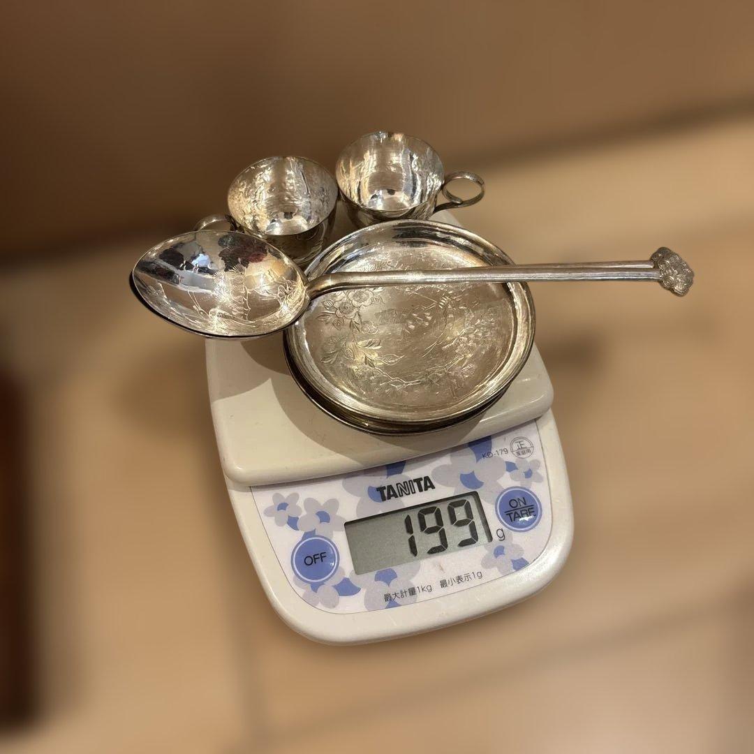 純銀瓶　骨董品セット売り　鉄瓶等