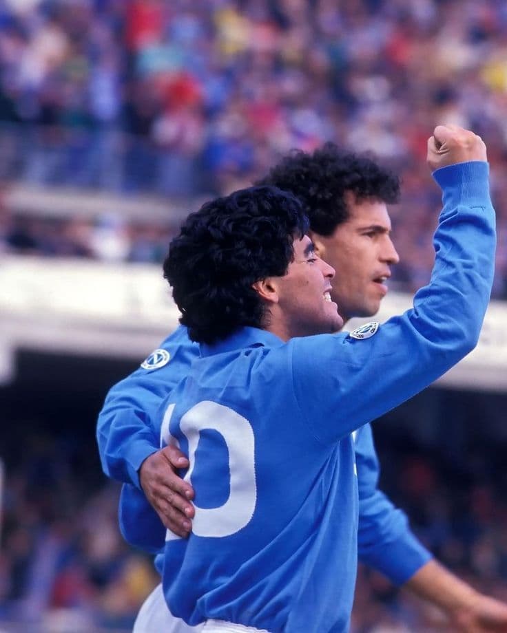 87/88 ナポリ ホーム 半袖 10 マラドーナ 復刻ユニフォーム