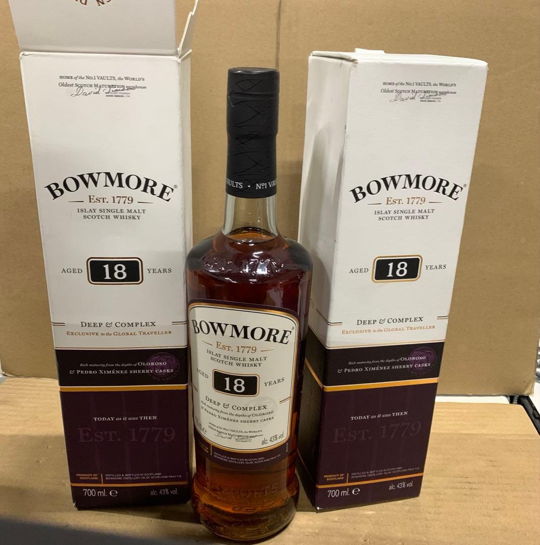 【未開栓】BOWMORE 18年 700ml ウイスキー　ボウモア 2本セット