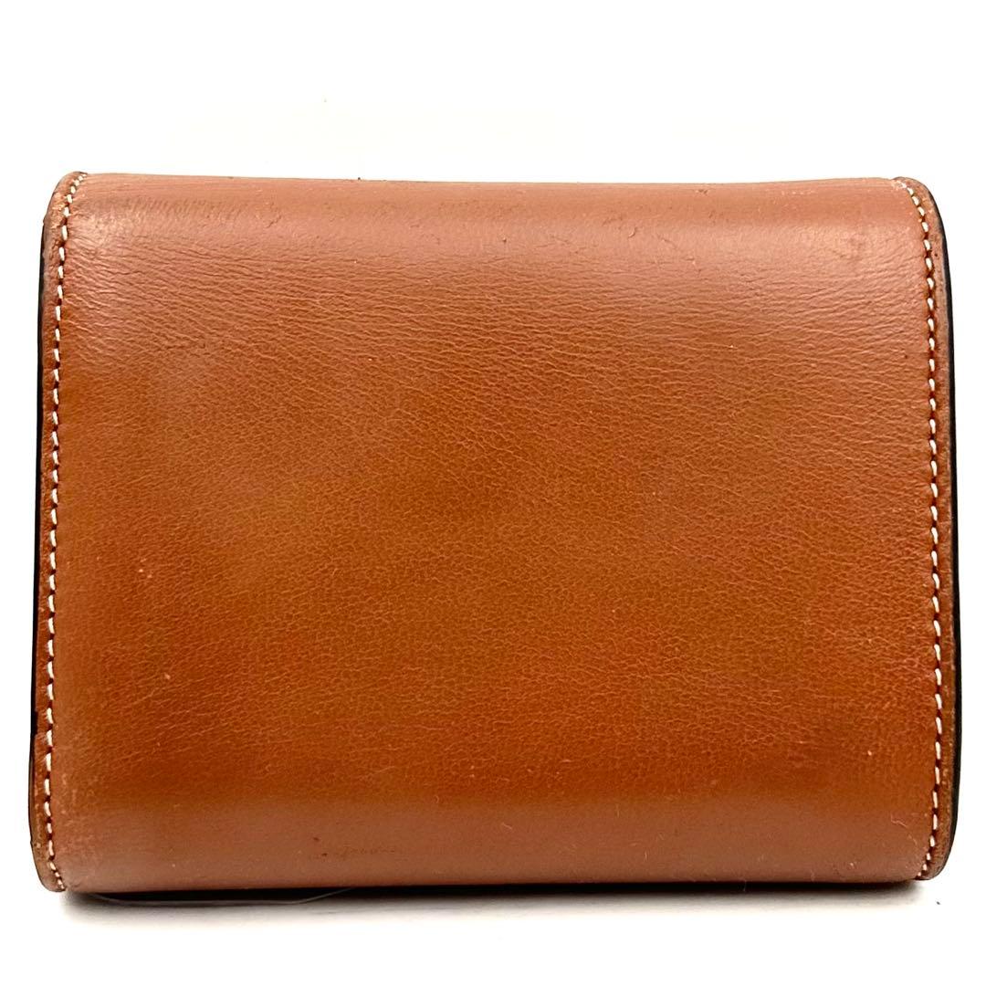 《美品》現行/純正箱付 CELINE トリオンフ レザー スモールウォレット