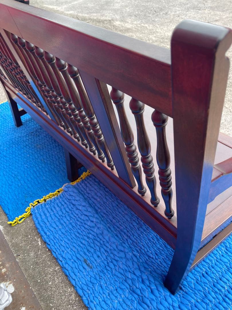 に*郎様 松本民芸家具　木製スラットバックソファ アジアンスタイル