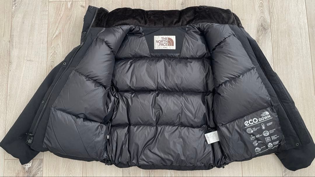 韓国 ノースフェイス ボニータダウンジャケット ホワイトレーベル 黒 S