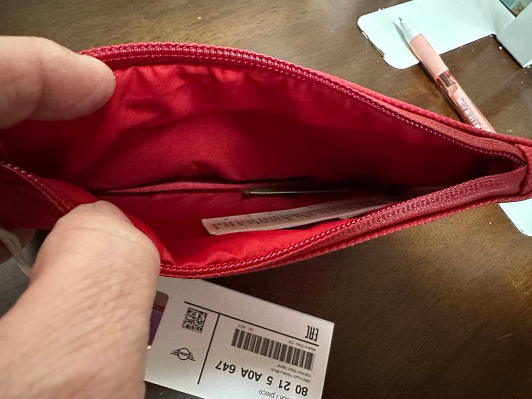 MINI レッドトートバッグ 、ポーチ、折りたたみ傘、マグカップ