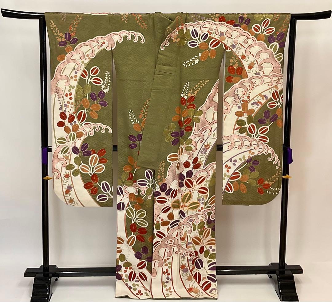 美品大胆な古典柄が素敵なママ振り袖フルセットトールサイズ☆振り袖別売りOK