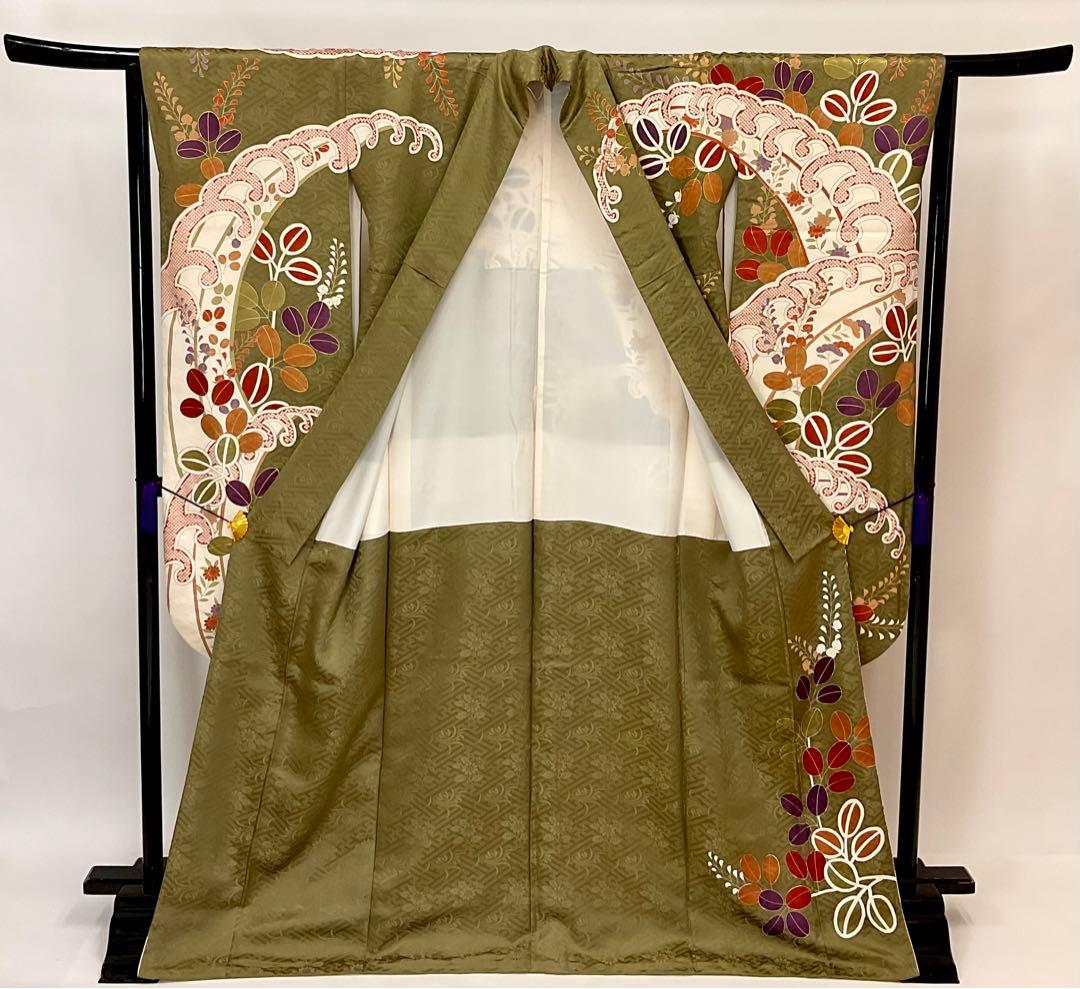 美品大胆な古典柄が素敵なママ振り袖フルセットトールサイズ☆振り袖別売りOK