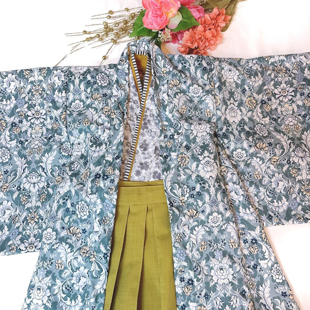 ◯七五三にオススメ◯爽やかライトブルーがオシャレな羽織り袴　100〜110