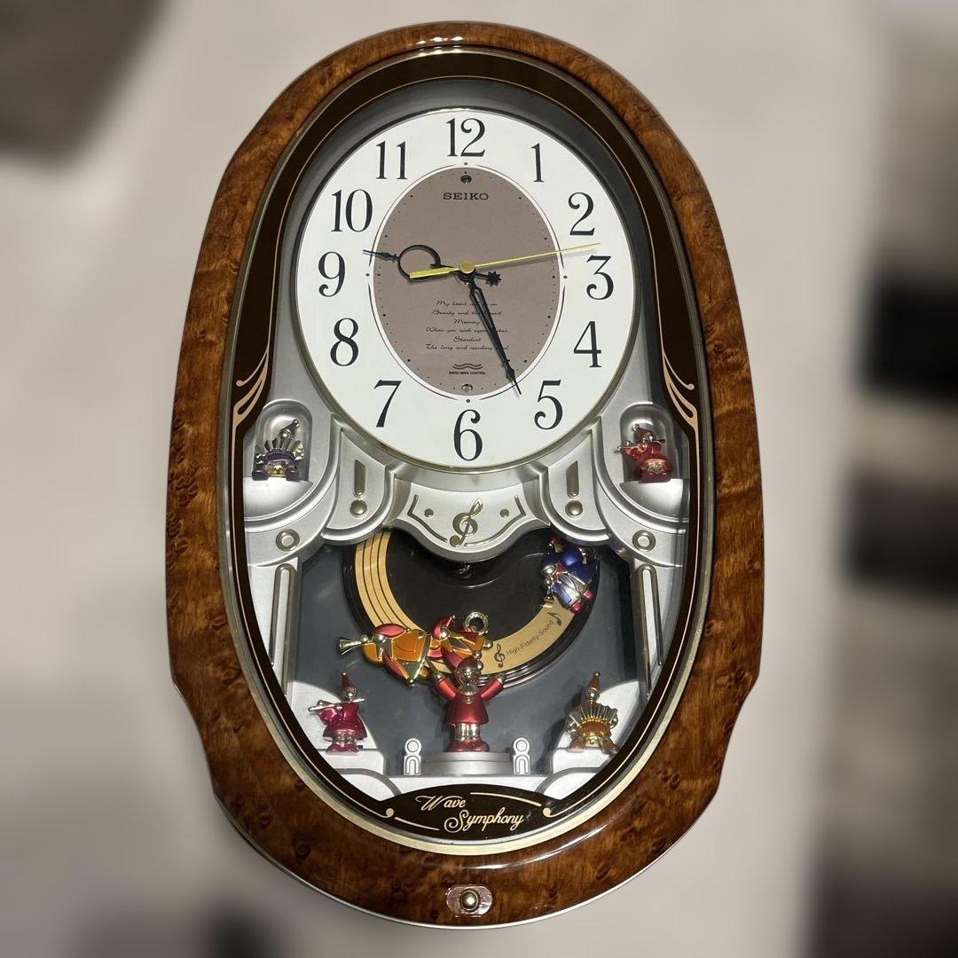 SEIKO 電波クロックからくりメロディ付き掛時計