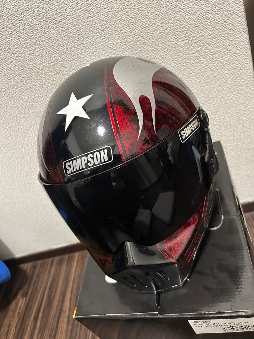 simpson m30 ヘルメット　カスタムペイント