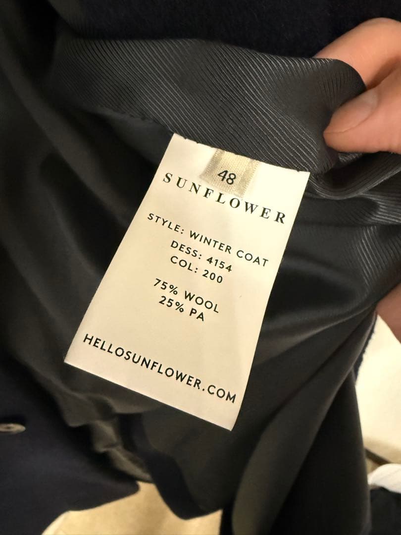 sunflower 24aw コート 48 着丈123㎝