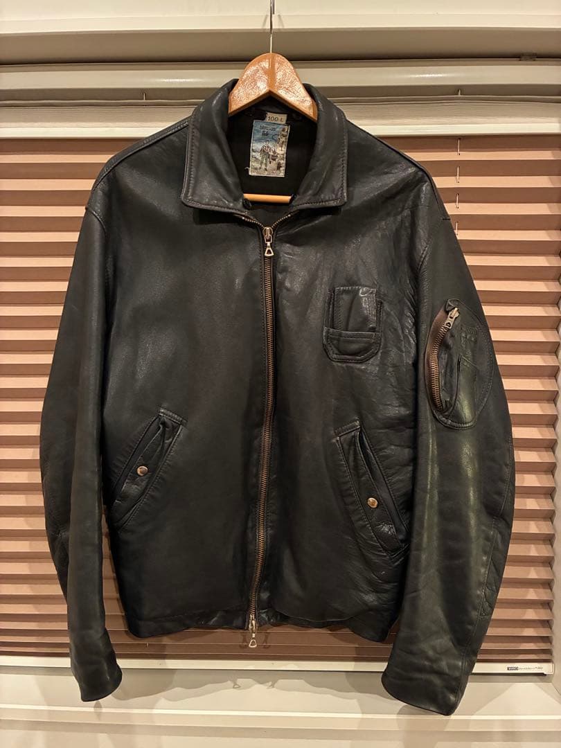 70s〜 フランス軍パイロットレザージャケット　官給品