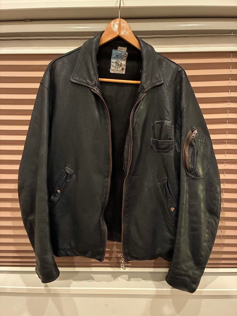 70s〜 フランス軍パイロットレザージャケット　官給品