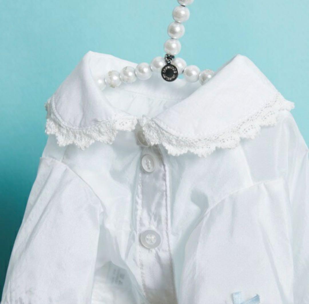 犬服・アクセサリー louisdog White Pearl Blouse