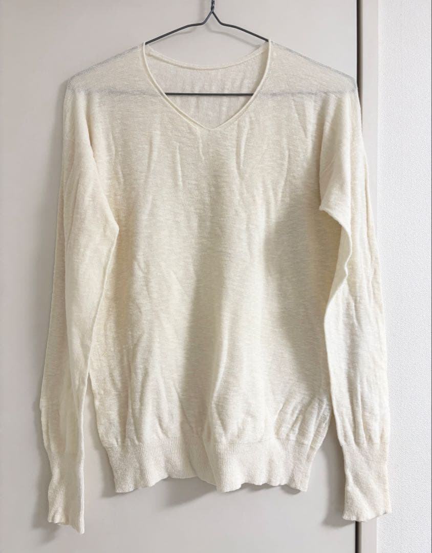 【美品】プリスティン（PRISTINE）エリシルクVネックプルオーバー