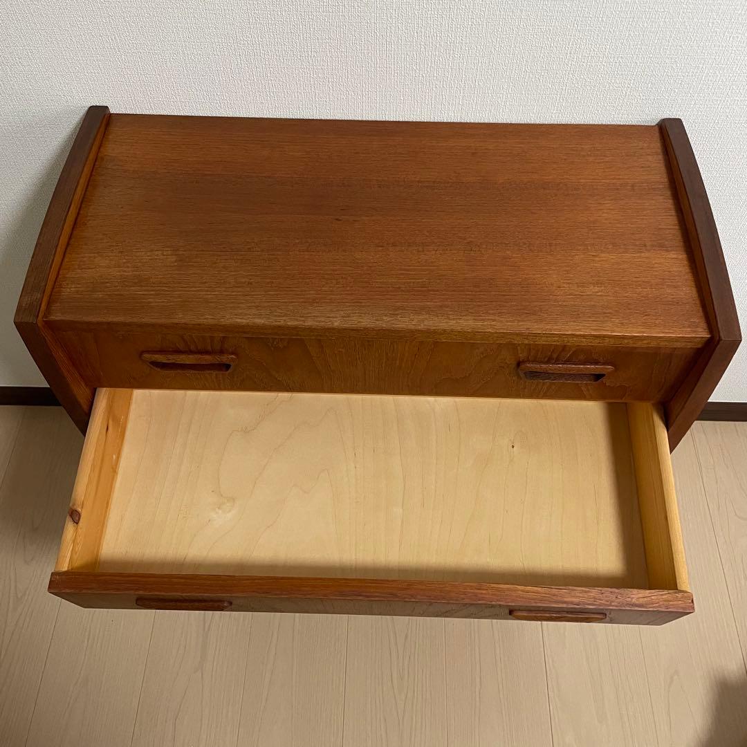 北欧　ヴィンテージ　3段チェスト　チーク