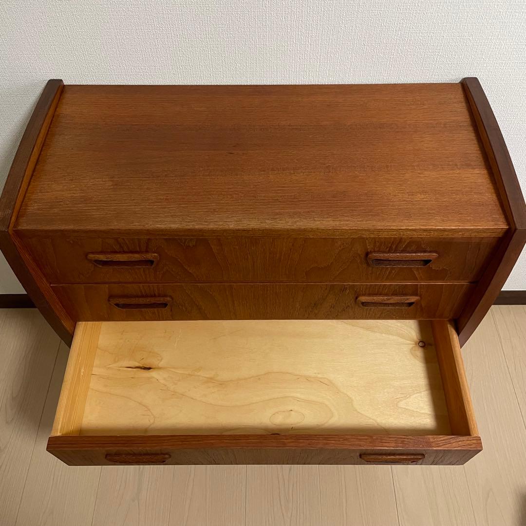 北欧　ヴィンテージ　3段チェスト　チーク