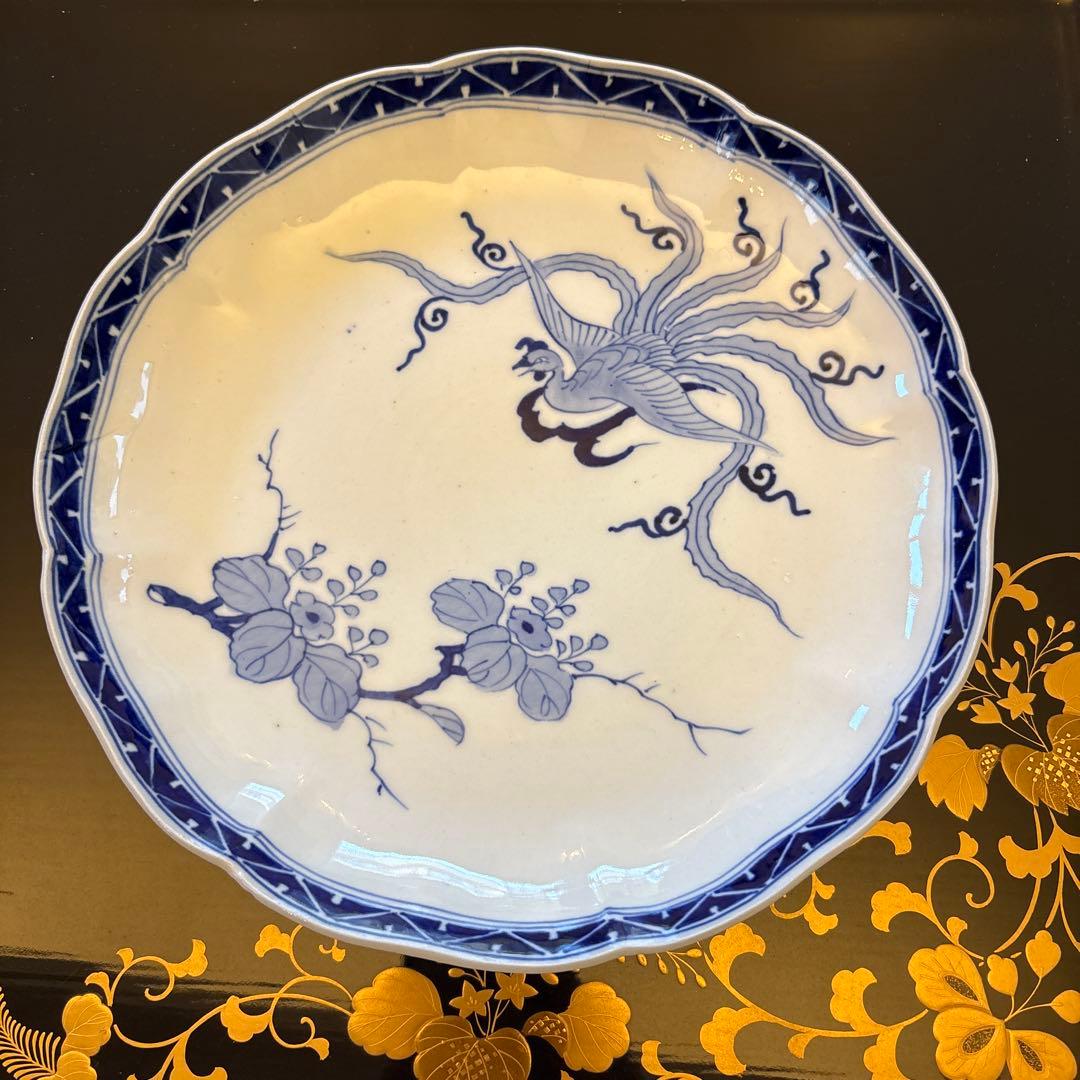 ★古伊万里★色絵　青絵　染付　骨董　7枚　中皿　アンティーク 印判　 正月