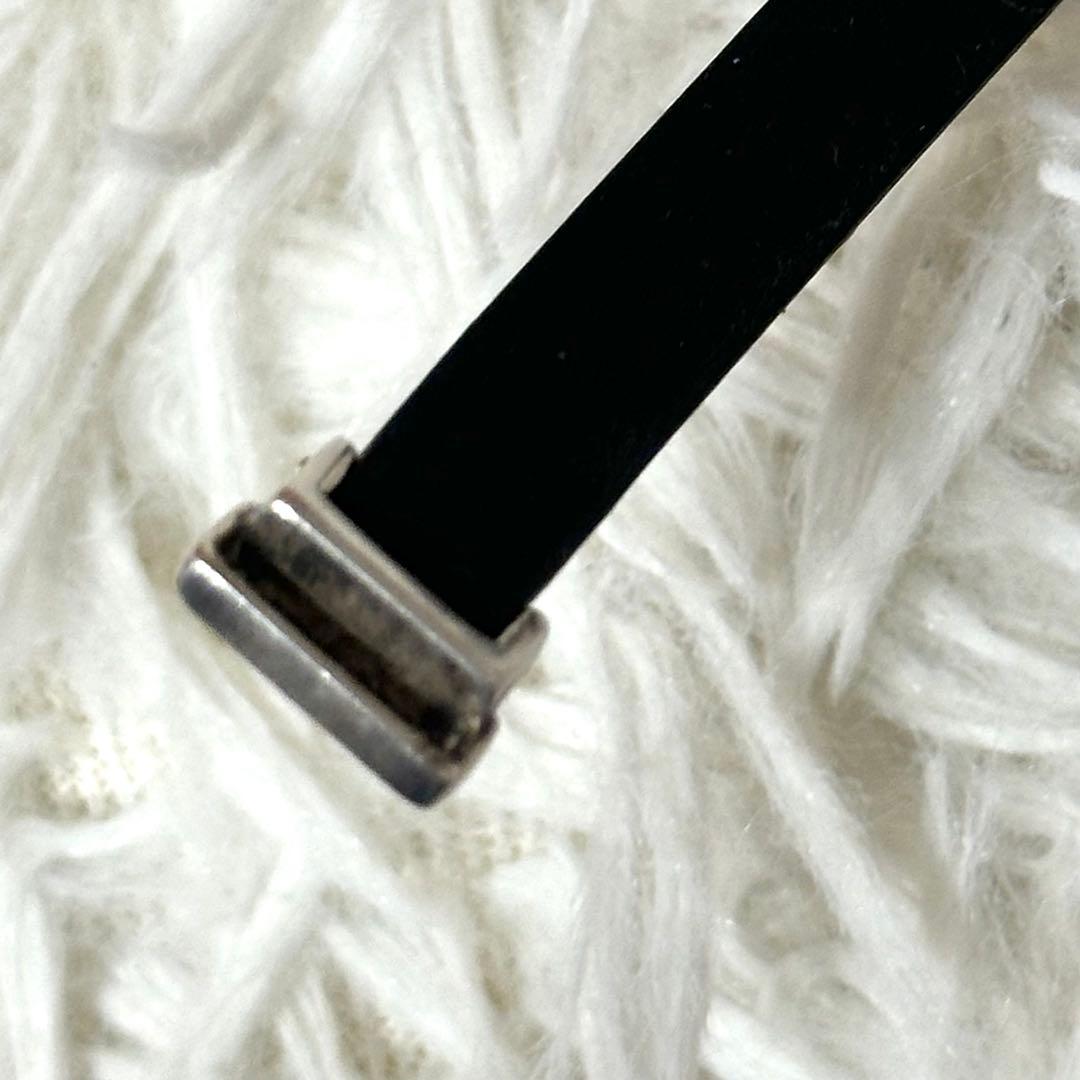 ⭐️即決価格⭐️GUCCI　SILVER シルバーバングル　レザー　925刻印