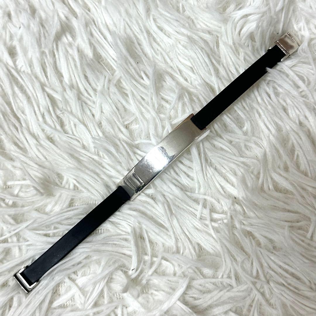 ⭐️即決価格⭐️GUCCI　SILVER シルバーバングル　レザー　925刻印