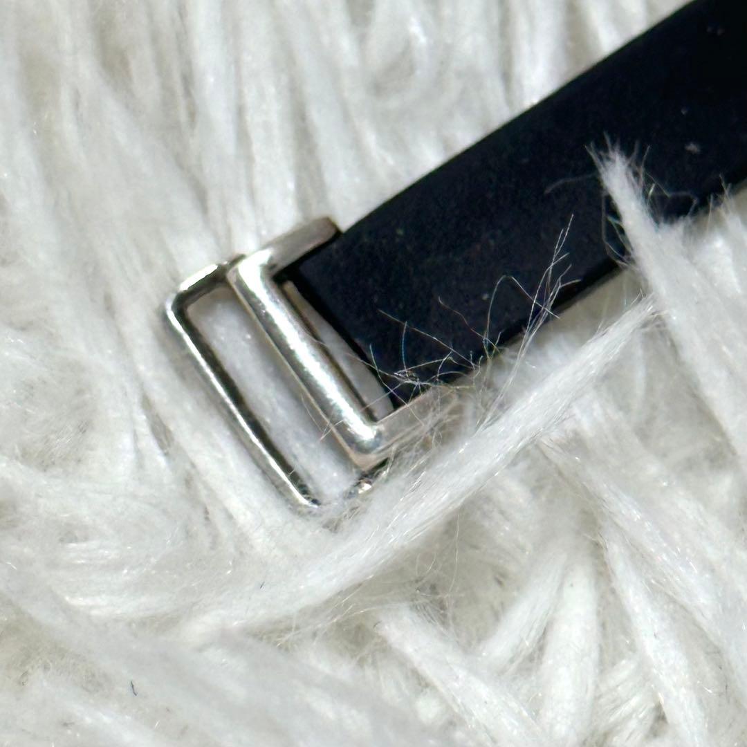 ⭐️即決価格⭐️GUCCI　SILVER シルバーバングル　レザー　925刻印