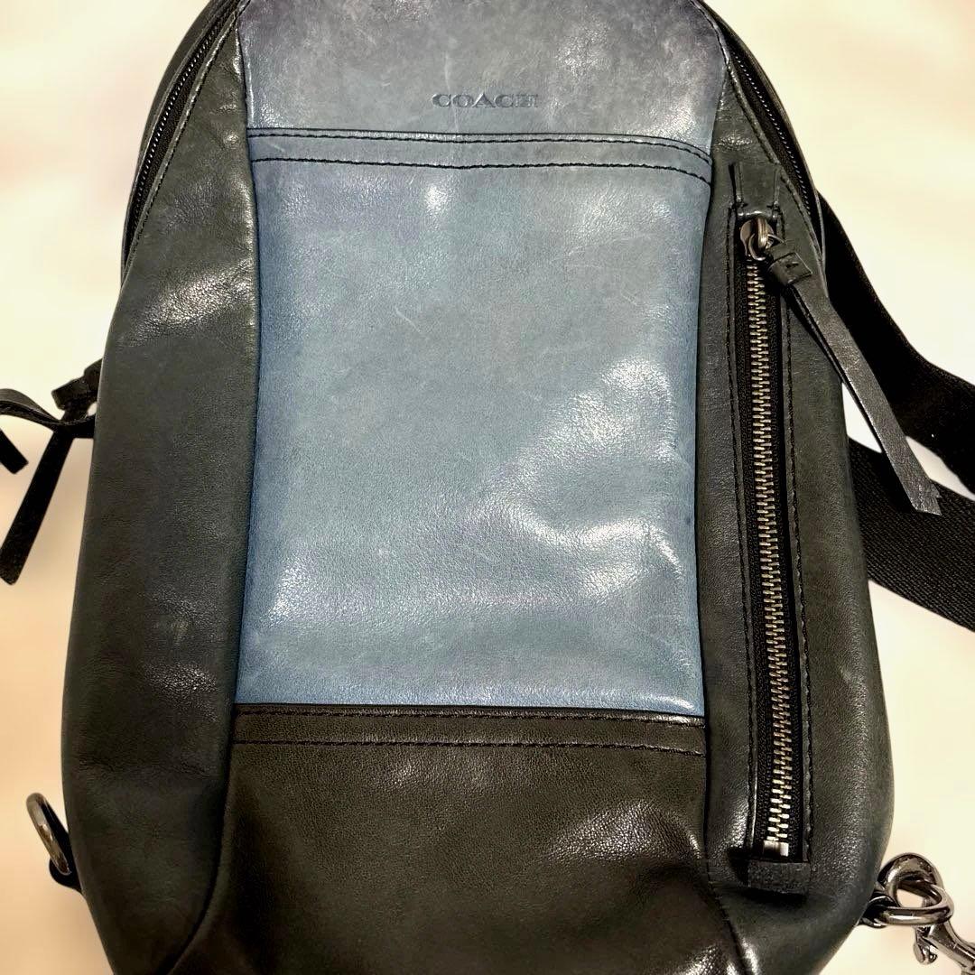 COACH コーチ　ボディバッグ ショルダーバッグ レザー　斜め掛け　メンズ