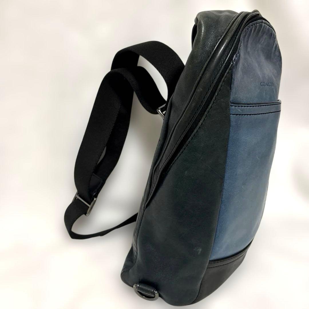 COACH コーチ　ボディバッグ ショルダーバッグ レザー　斜め掛け　メンズ