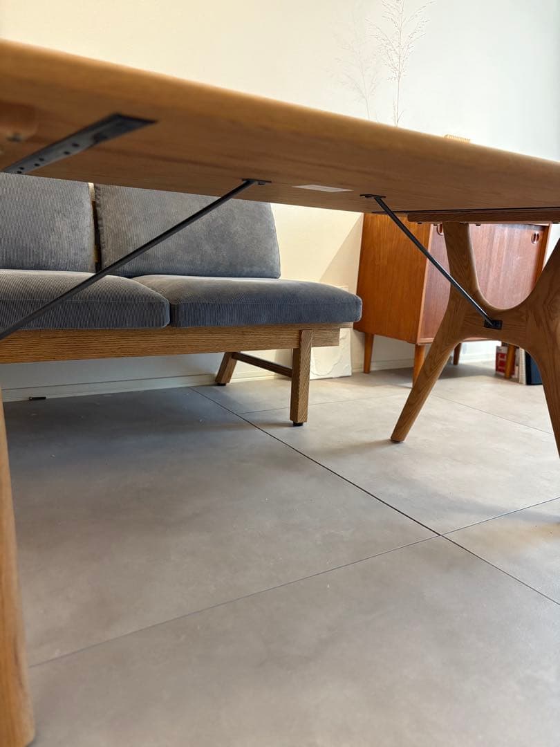 値下 北欧 リビングダイニングテーブル オーク材 4人掛け 四角 筑波産商