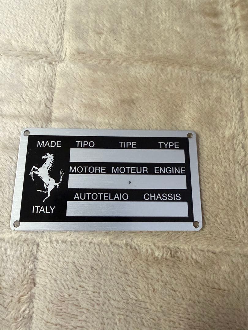 Ferrari フェラーリ 純正 シャーシプレート コーションプレート