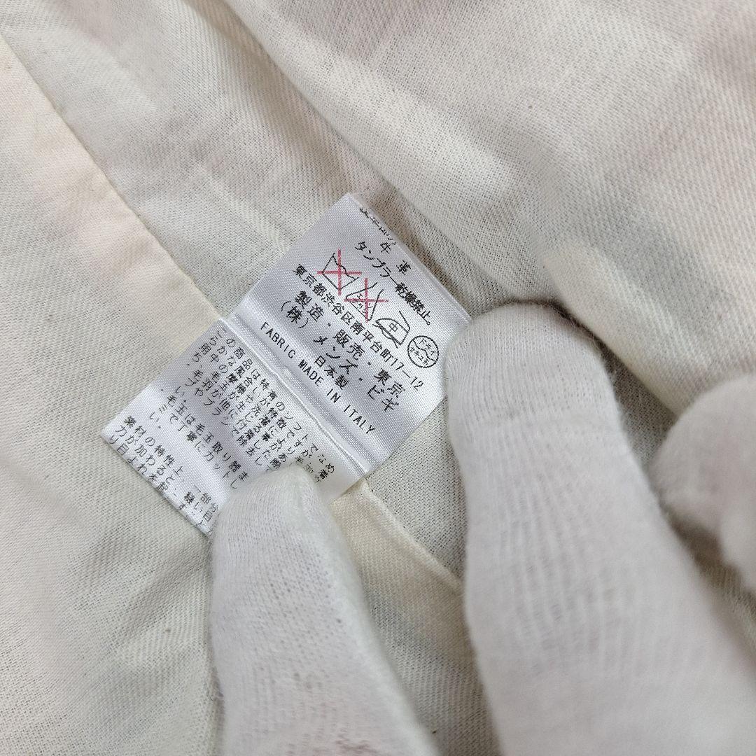 未使用✨メンズビギ　チェスターコート　ダブル　ツイード　レザー切り替え　L