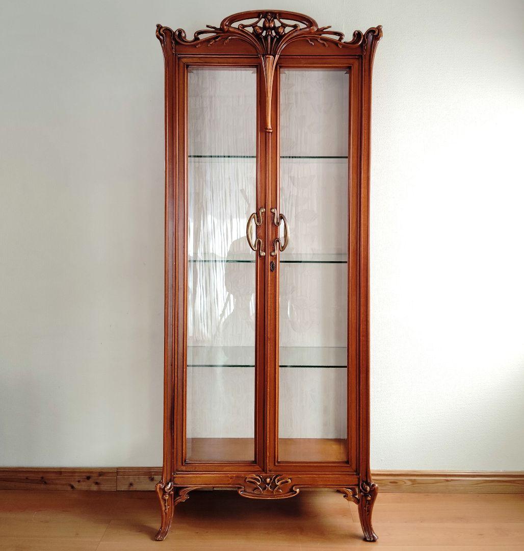 CL Italia ガラス　キャビネット　アール・ヌーヴォー