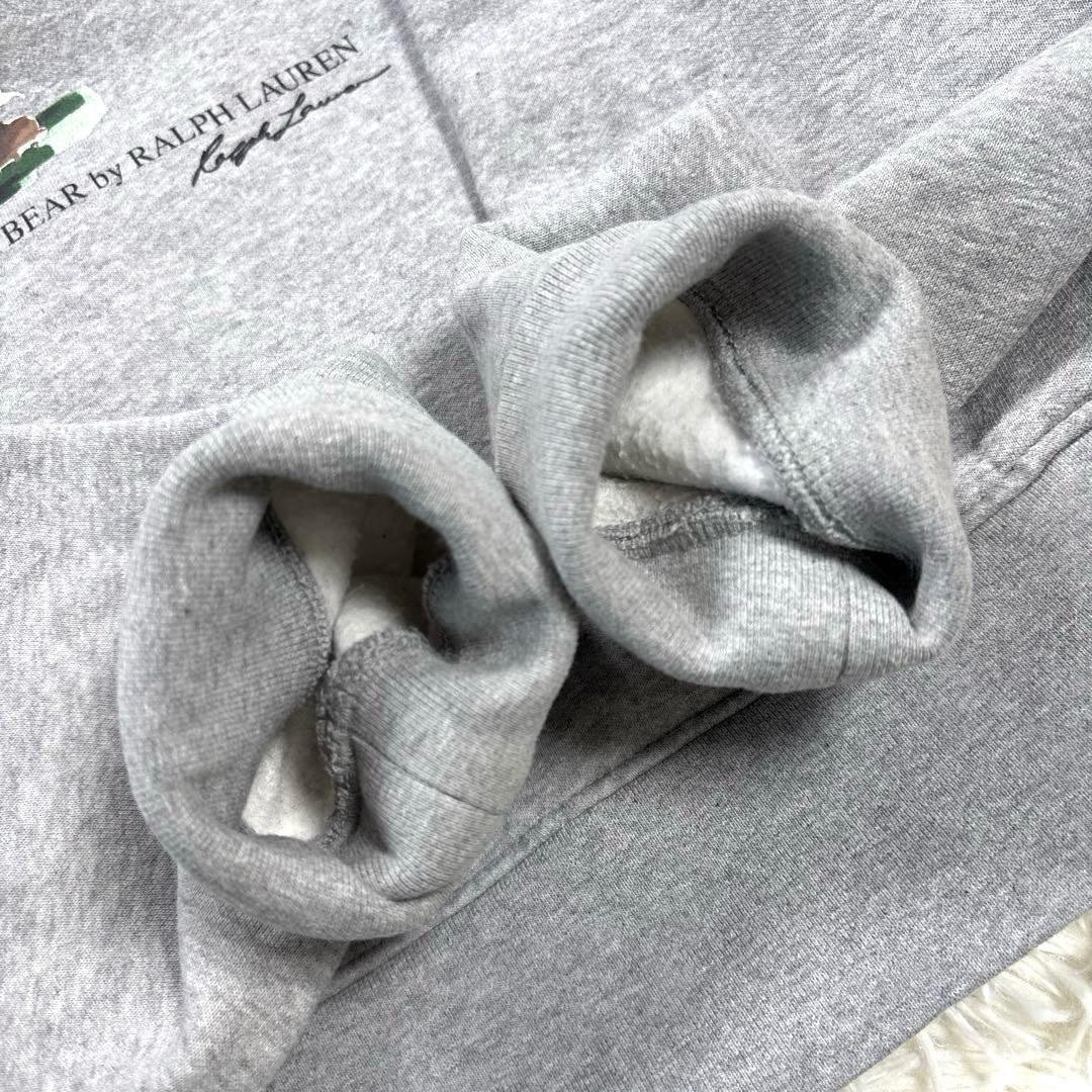 ✨現行・XL相当✨ラルフローレン　ポロベア　スウェット　パーカー　裏起毛　グレー