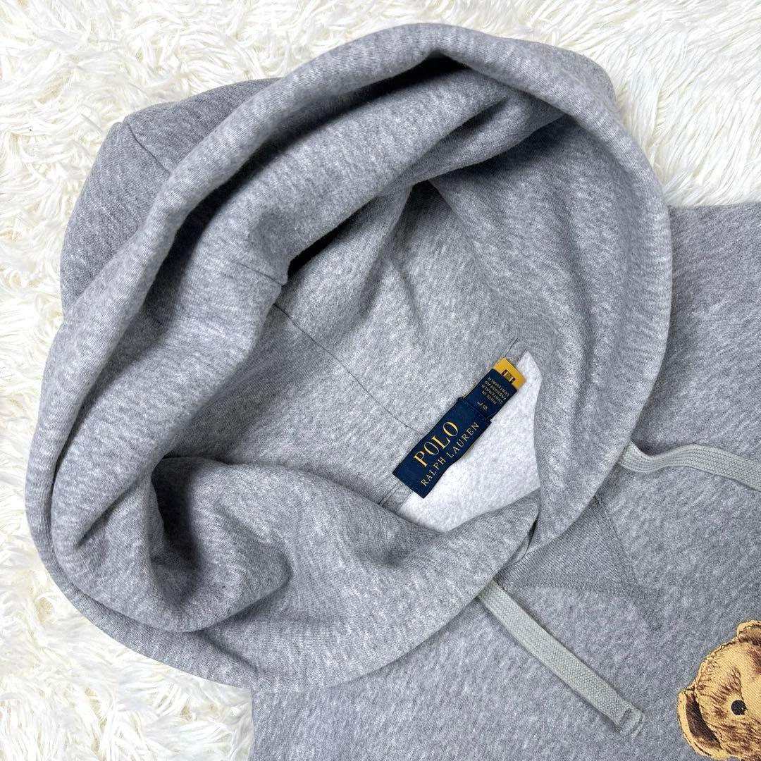 ✨現行・XL相当✨ラルフローレン　ポロベア　スウェット　パーカー　裏起毛　グレー