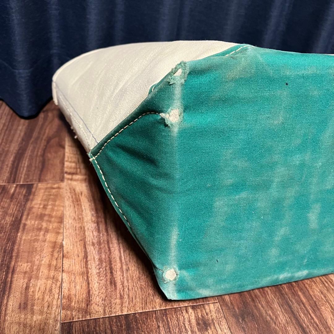 【70's 2色サイドタグ耳付き】LL Bean トート グリーン L