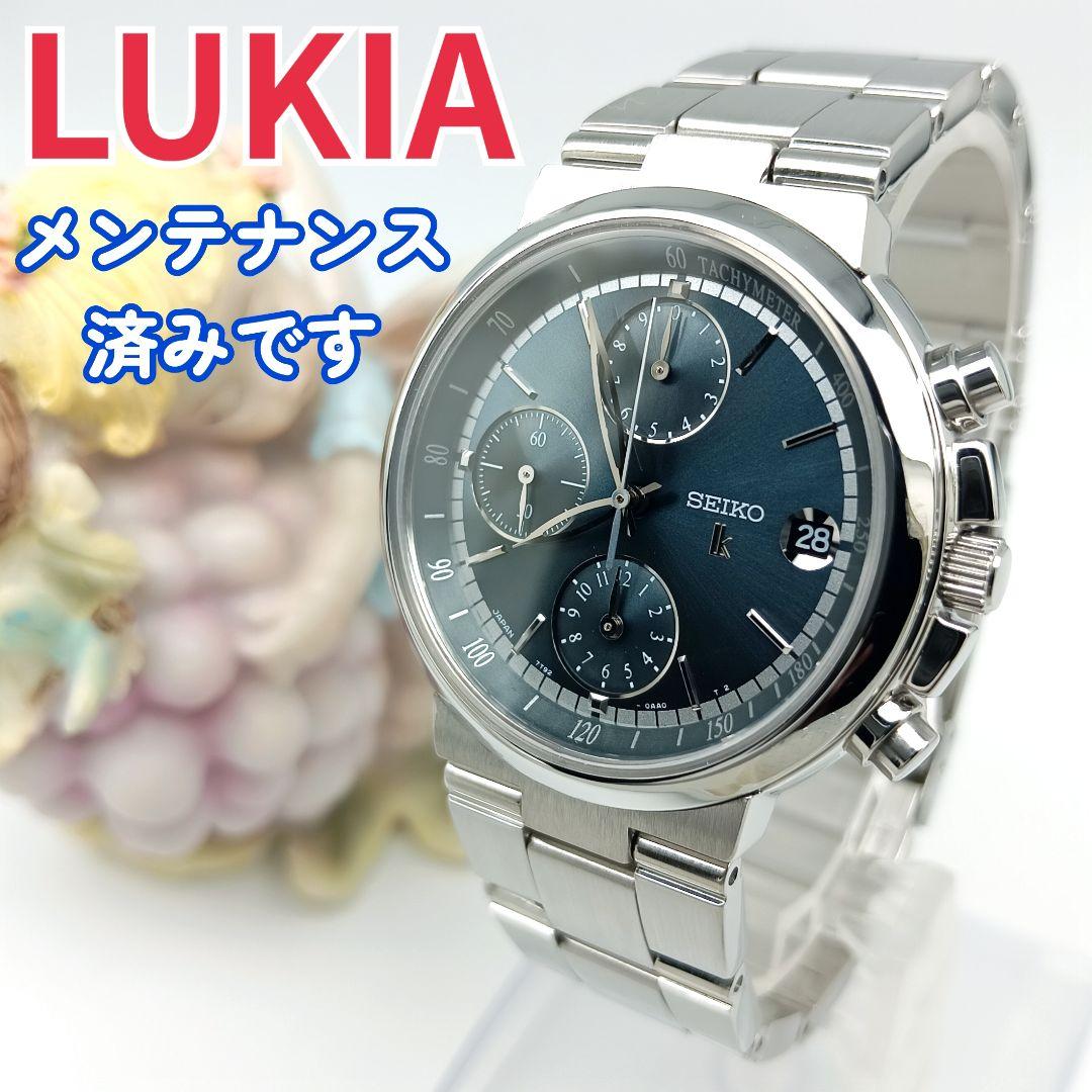 【極美品 クロノグラフ】セイコー　ルキア　レディース腕時計　aB9K-1