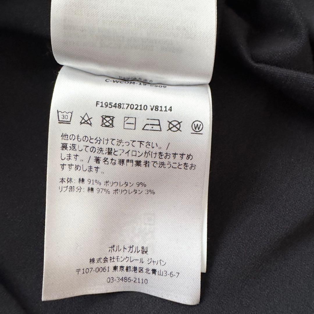 【モンクレール】ワンピース　チュニック 140cm　黒　長袖 ロゴ　フリル