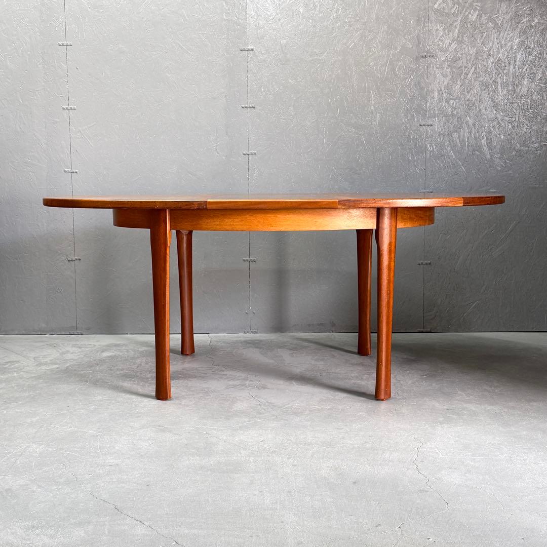 英国 ヴィンテージ チーク オーバルテーブル(401) 脚着脱可