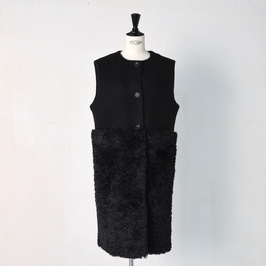 gypsohila ウールモヘアテディベスト　黒