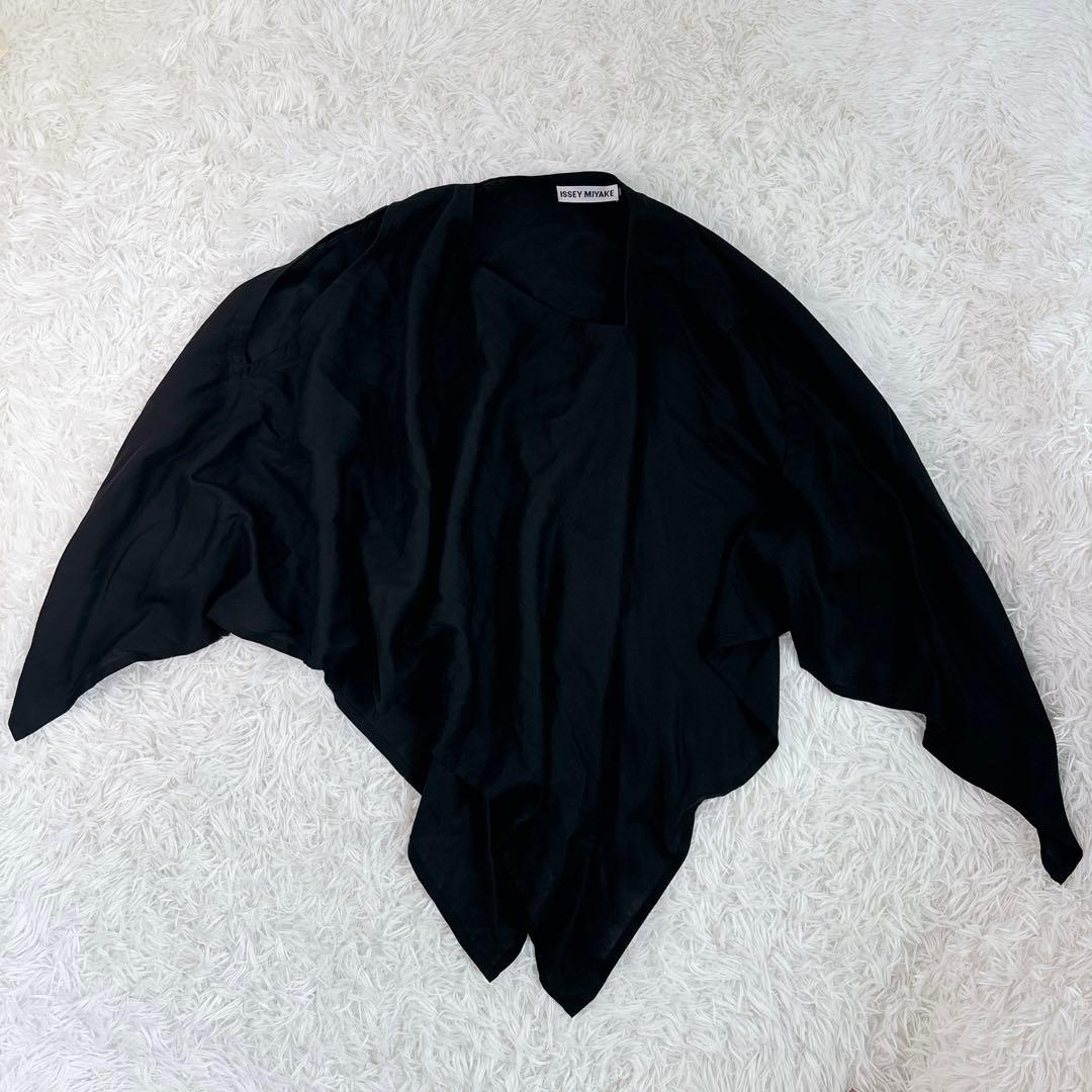 美品　ISSEY MIYAKE ポンチョ　シャツ　ブラウス　変形　薄手　夏