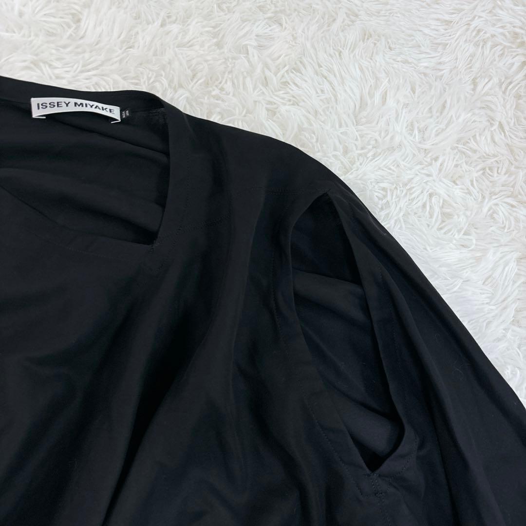 美品　ISSEY MIYAKE ポンチョ　シャツ　ブラウス　変形　薄手　夏