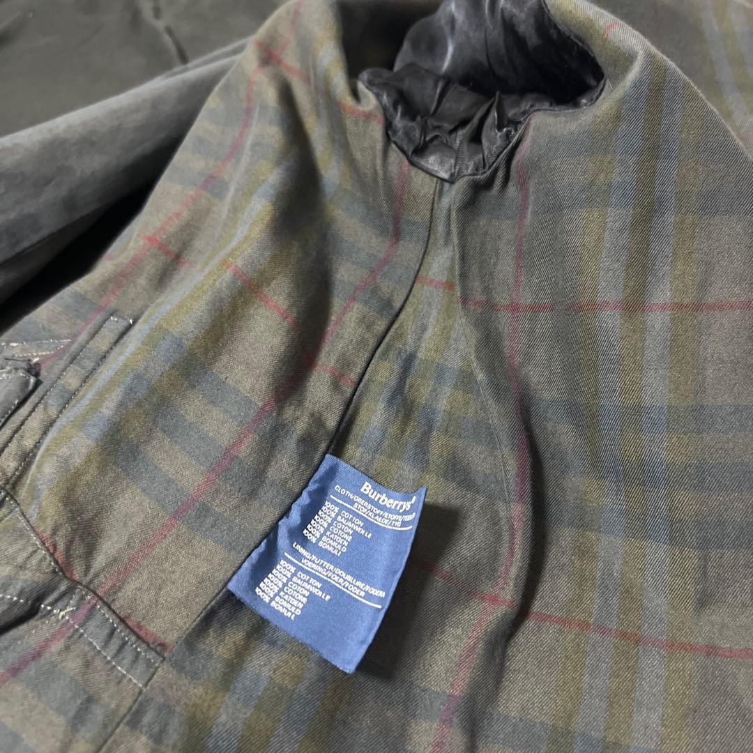 Burberry 英国製 一枚袖 トレンチコート 後染め ブラック フェード